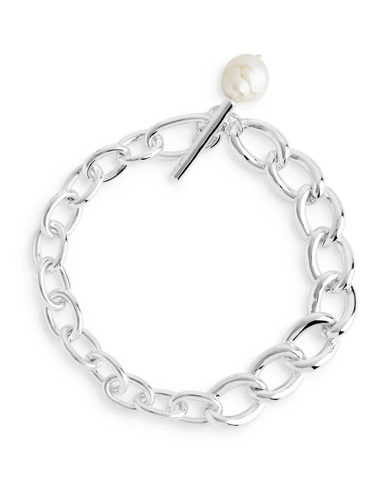 Arket Versilbertes Kettenarmband -Silberfarben Silberfarben