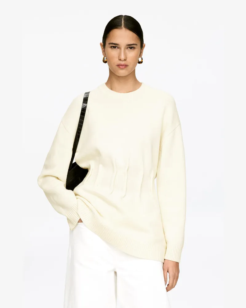 Arket Taillierter Pullover -Weiß Weiß