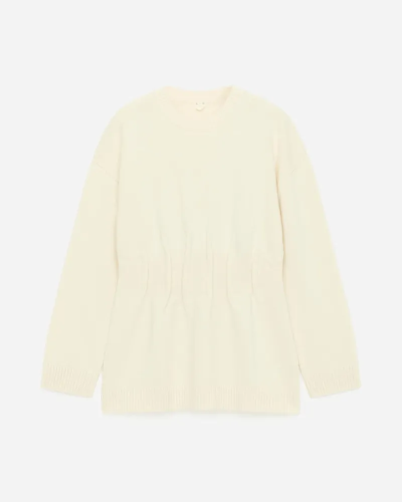 Arket Taillierter Pullover -Weiß Weiß