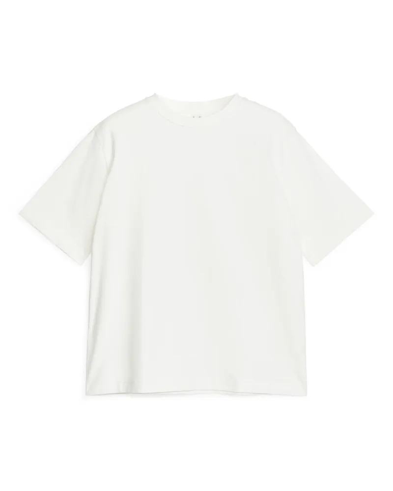 Arket T-Shirt Aus Bouclé-Jersey -Weiß Weiß
