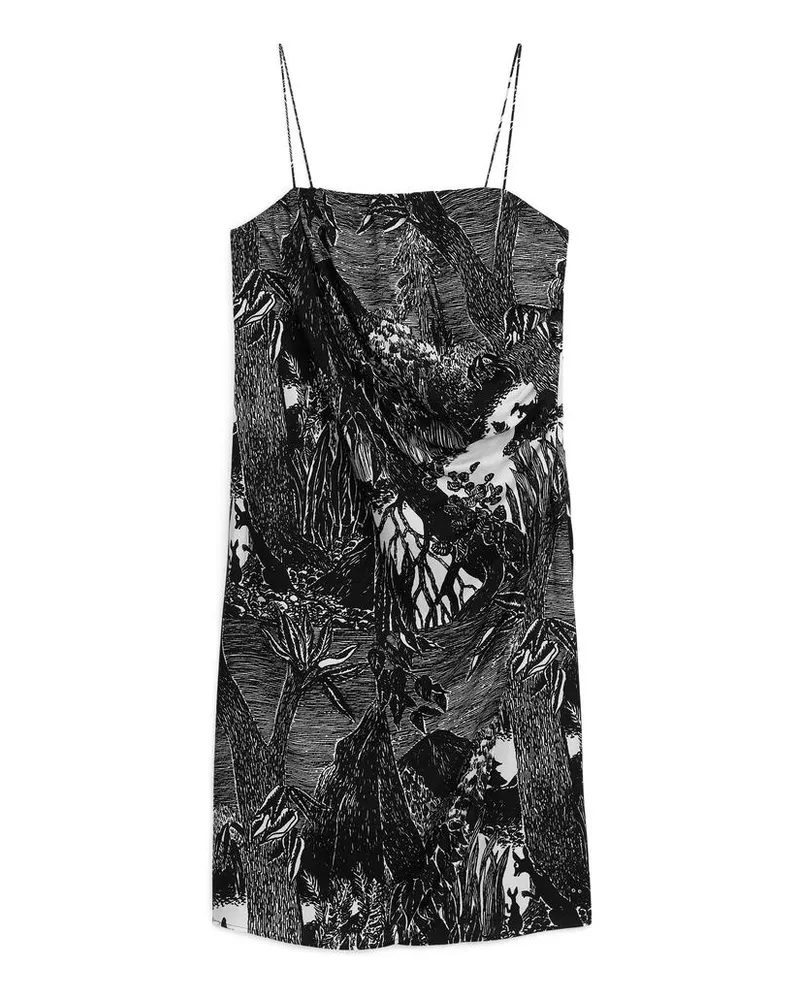 Arket Trägerkleid Von  Und Tove Jansson - Schwarz|Mehrfarbig|Weiß Schwarz