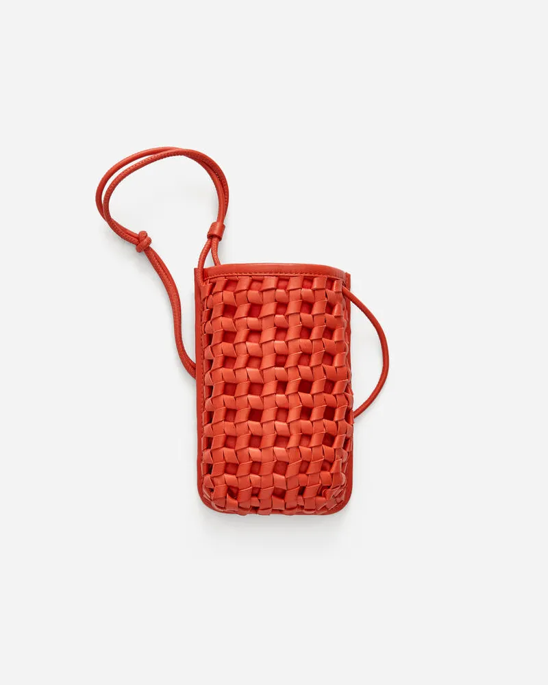 Arket Handytasche Aus Leder -Orange Orange