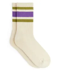 Arket Sportliche Baumwollsocken Weiß