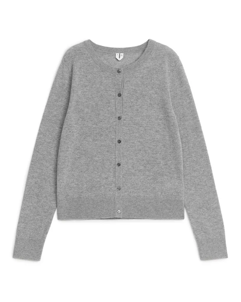 Arket Strickjacke Aus Kaschmir - Grau Graumeliert
