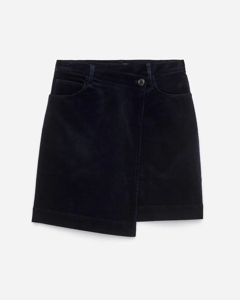 Arket Wickelrock Aus Cord -Blau Blau