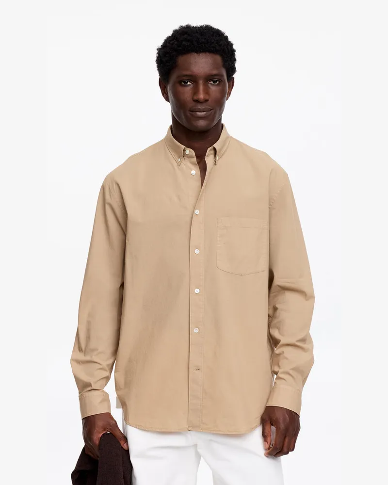 Arket Legeres Popeline-Hemd -Beige Beige