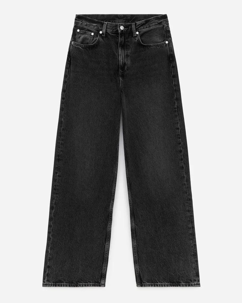 Arket Coral Wide Jeans - Grau Dunkelgrau