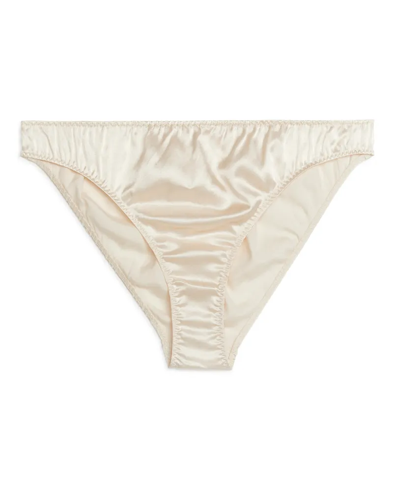 Arket Slip Aus Seide -Weiß Weiß