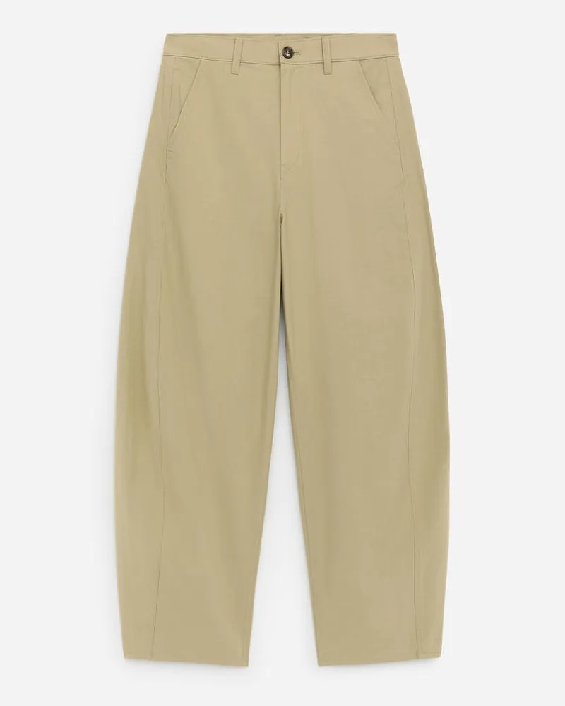 Arket Hose Mit Barrel Leg -Beige Beige