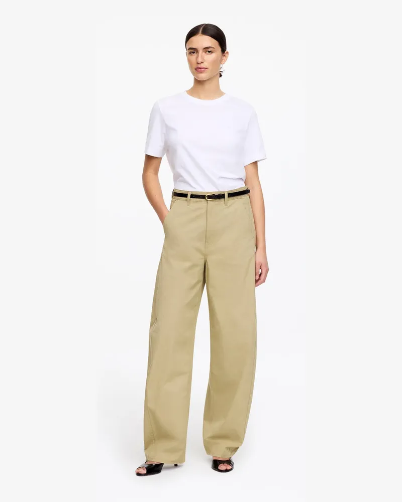 Arket Hose Mit Barrel Leg -Beige Beige