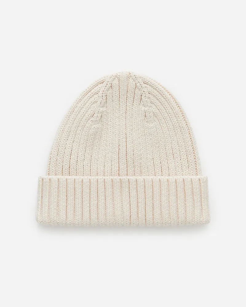 Arket Babybeanie Aus Rippenstrick - Beige Cremeweiß