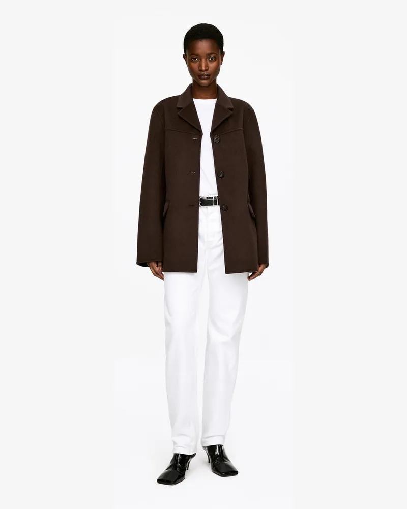 Arket Doubleface-Blazer Aus Wollmischung -Braun Braun