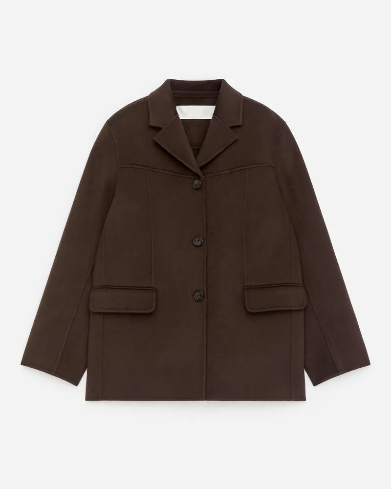 Arket Doubleface-Blazer Aus Wollmischung -Braun Braun
