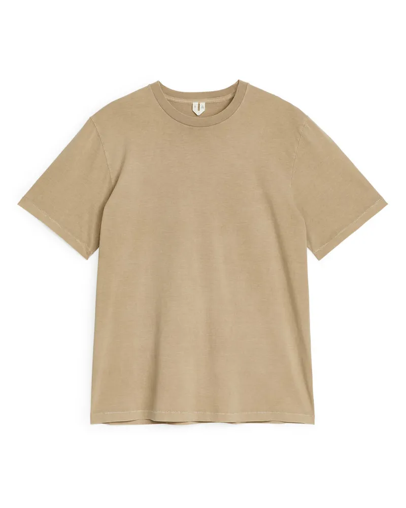 Arket T-Shirt Ohne Seitennähte - Braun Braun