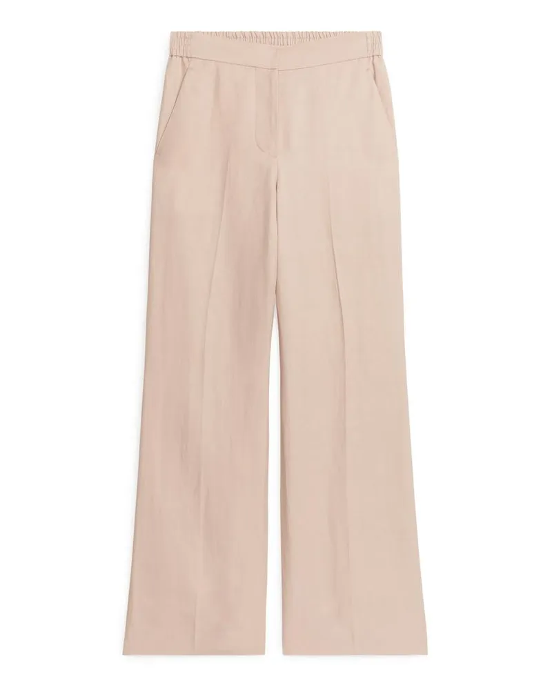 Arket Hose Aus Leinenmix - Beige Beige