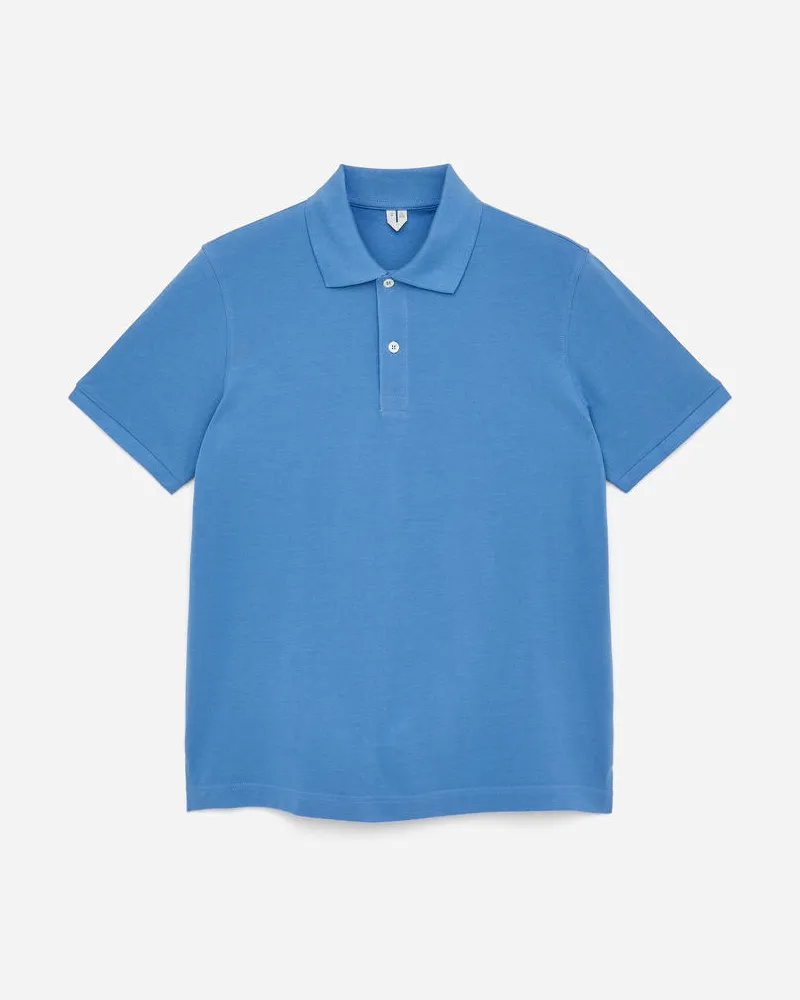 Arket Pikee-Poloshirt - Blau Knallblau
