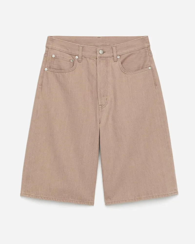Arket Lange Jeansshorts -Beige Beige