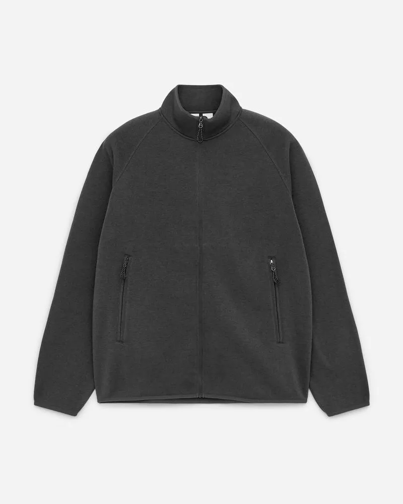 Arket Polarfleecejacke Mit Reißverschluss - Grau Dunkelgrau