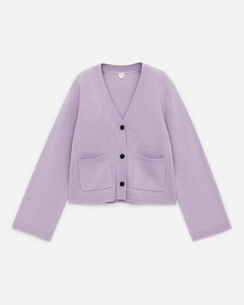 Arket Strickjacke Aus Wolle - Lila Lila