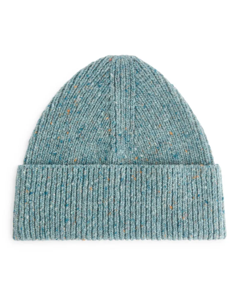 Arket Gerippte Beanie Aus Wollmischung - Grün Grün