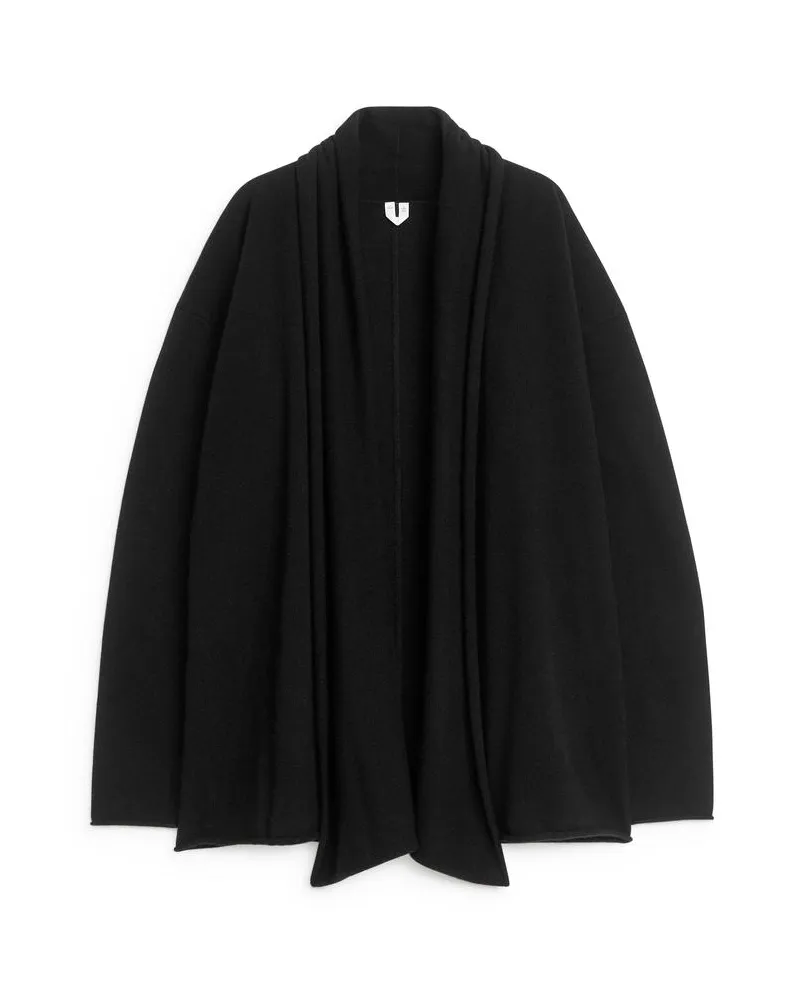 Arket Strickjacke Aus Kaschmir Und Wolle - Schwarz Schwarz