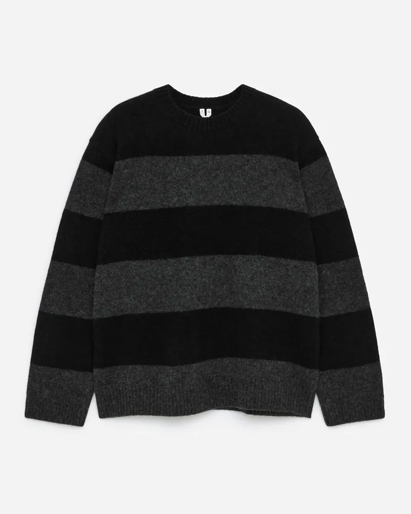 Arket Wollpullover - Schwarz|Grau|Mehrfarbig Schwarz