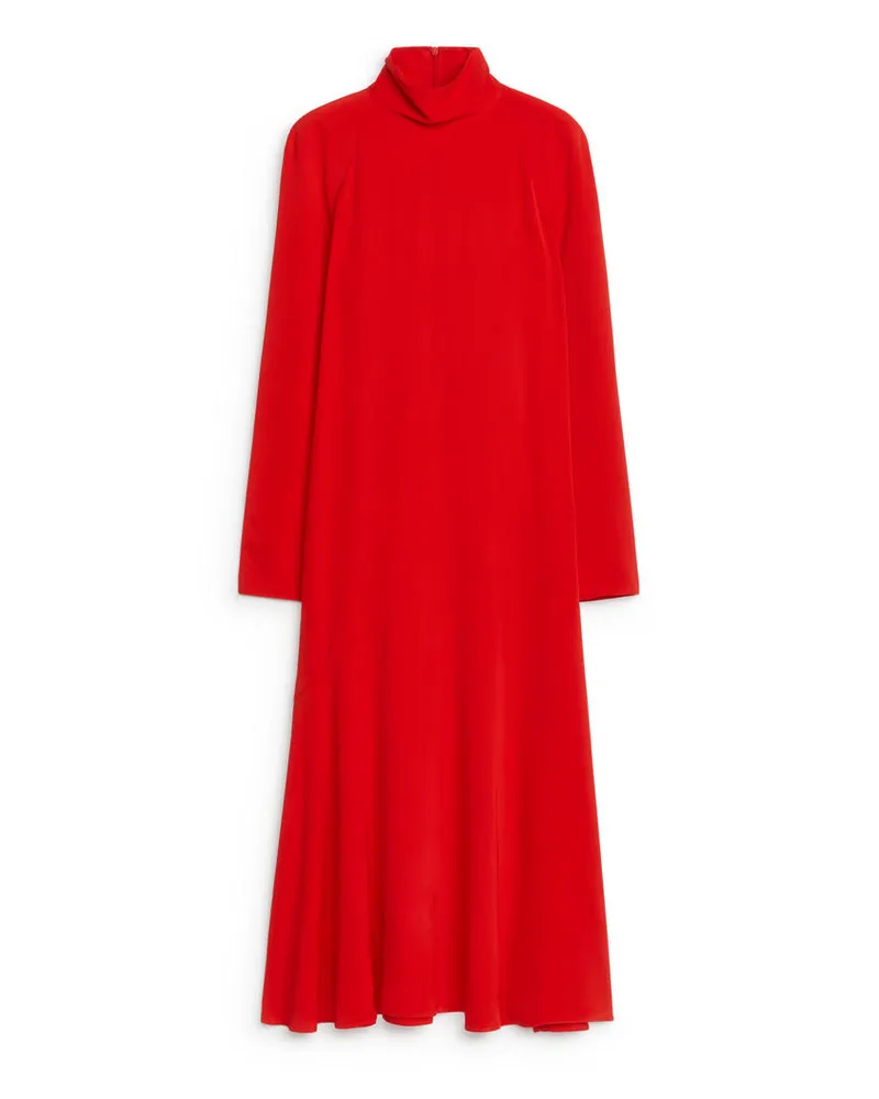 Arket Maxikleid Mit Rollkragen - Rot Rot