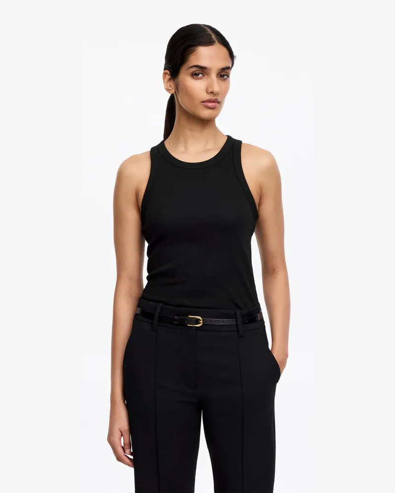 Arket Rippenträgerhemd Mit Racerback -Schwarz Schwarz