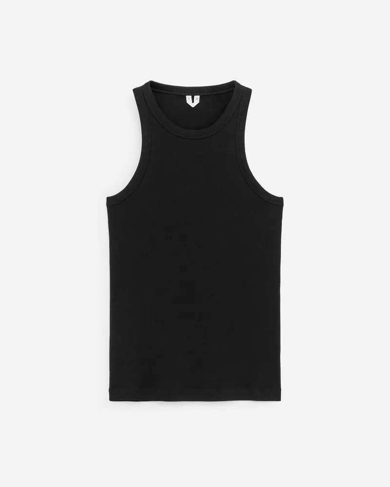 Arket Rippenträgerhemd Mit Racerback -Schwarz Schwarz