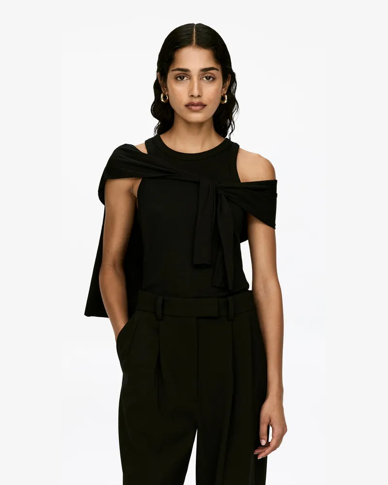 Arket Rippenträgerhemd Mit Racerback -Schwarz Schwarz