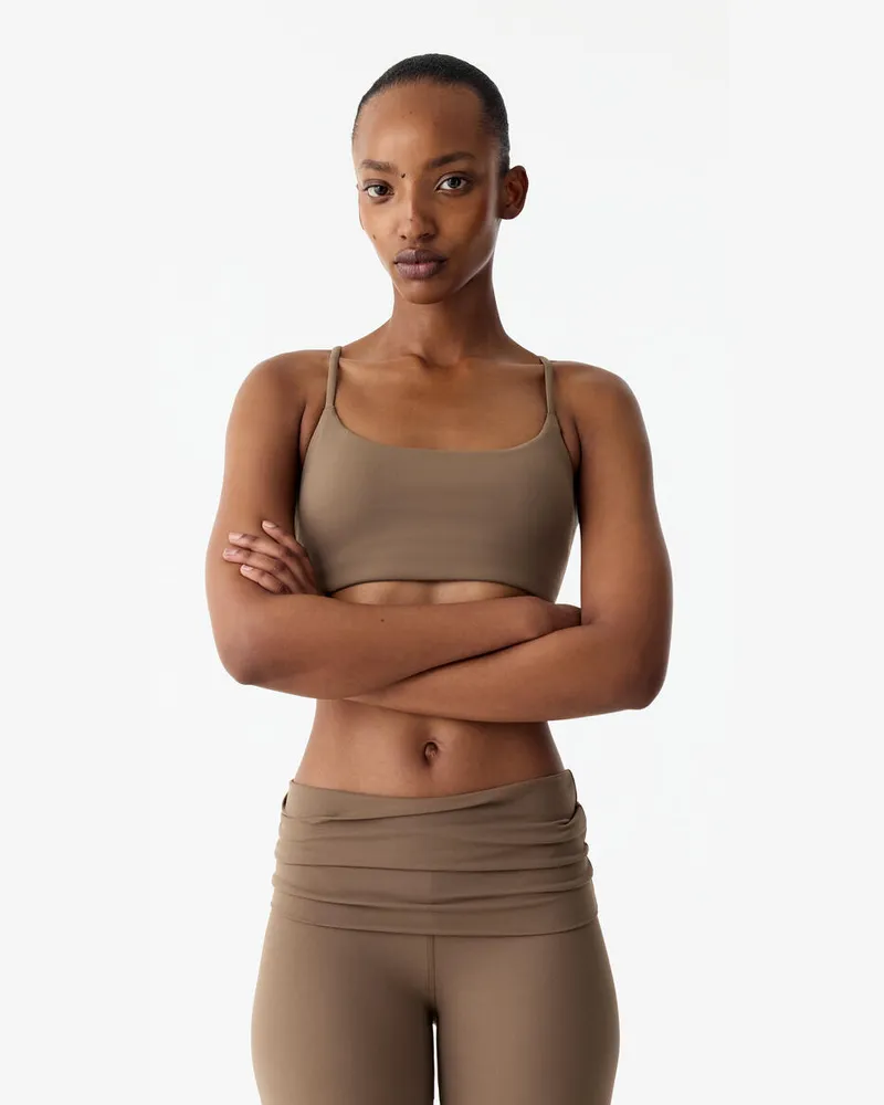 Arket Sport-BH Aus Weichem Stretchmaterial -Braun Braun