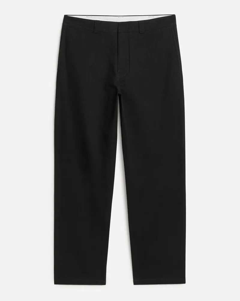 Arket Hose Aus Baumwoll-Twill - Schwarz Schwarz