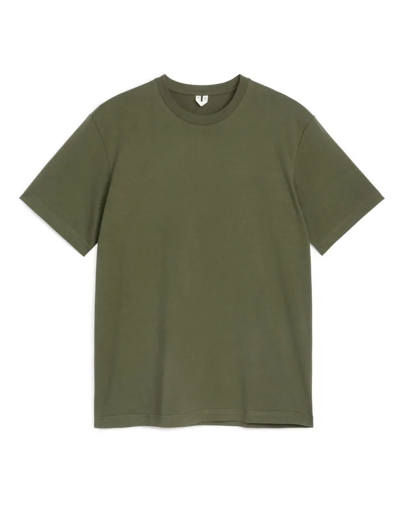 Arket Leichtes T-Shirt - Grün Khaki