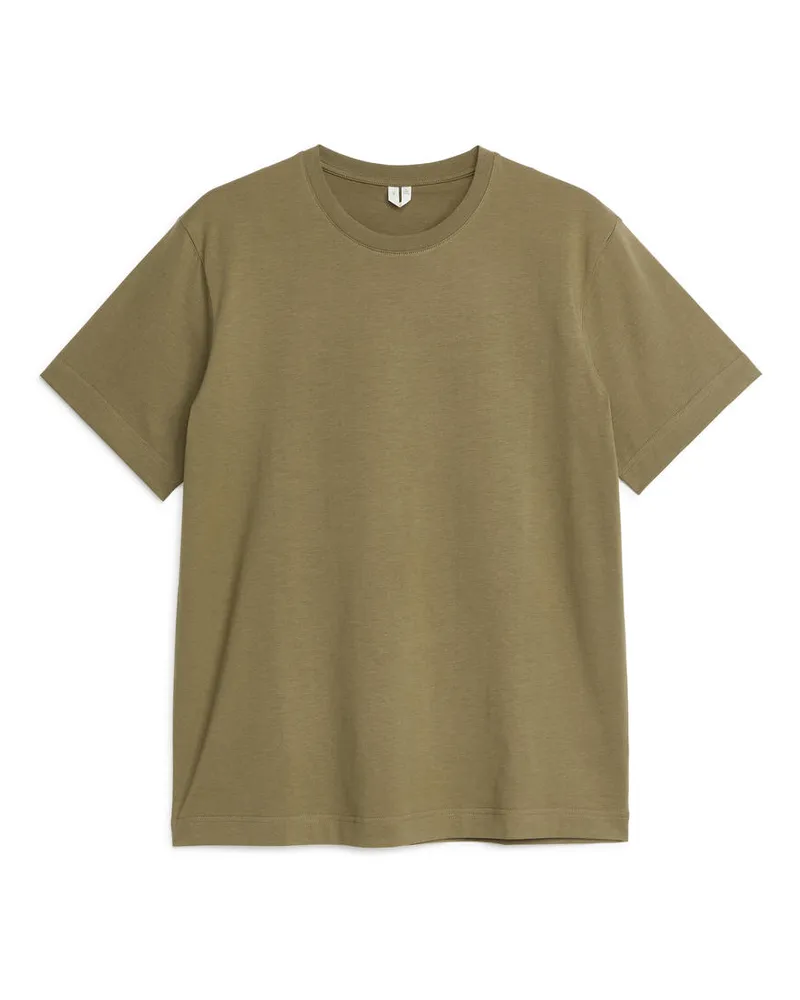 Arket Leichtes T-Shirt - Grün Khaki