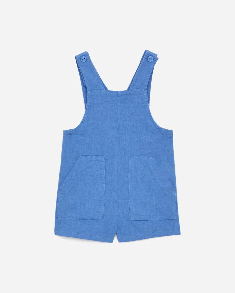 Arket Latzhose Aus Leinen Und Baumwolle -Blau Blau