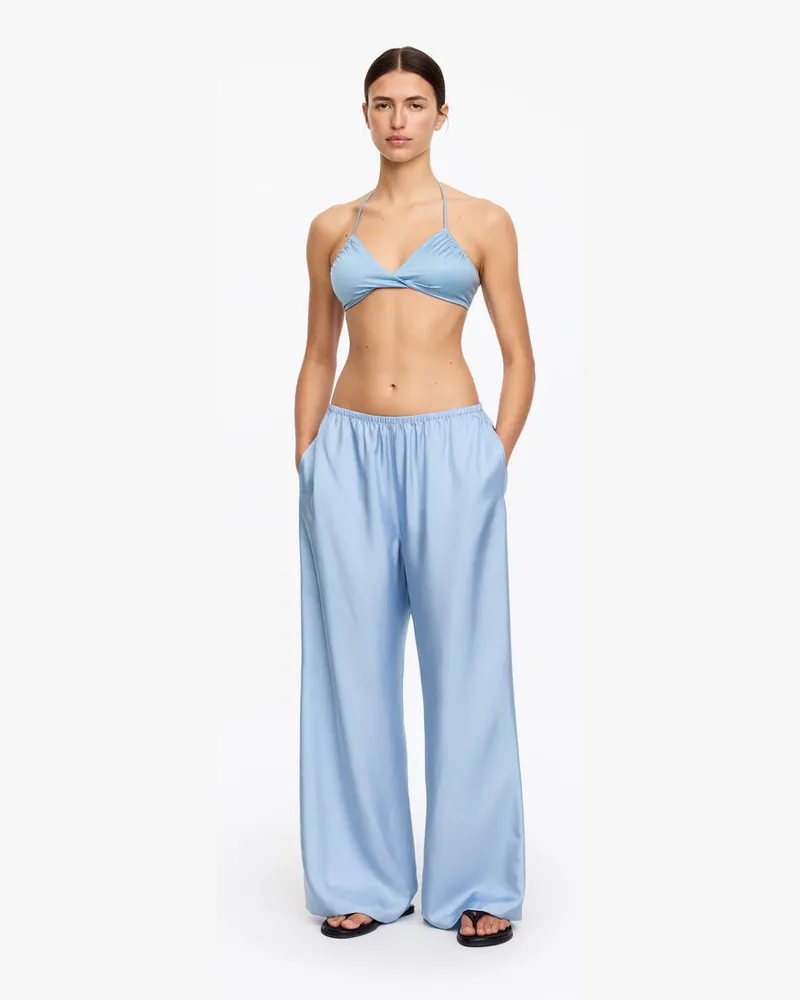 Arket Glänzendes Bikinioberteil -Blau Blau