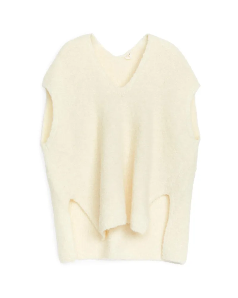 Arket Linksgestrickter Pullunder - Weiß Cremeweiß