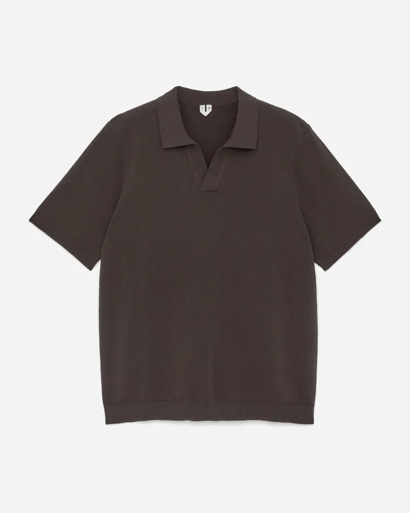 Arket Strukturiertes Polohemd -Beige Beige