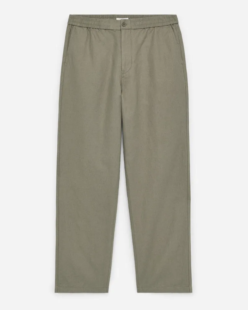 Arket Hose Aus Leinenmix - Grün Khaki
