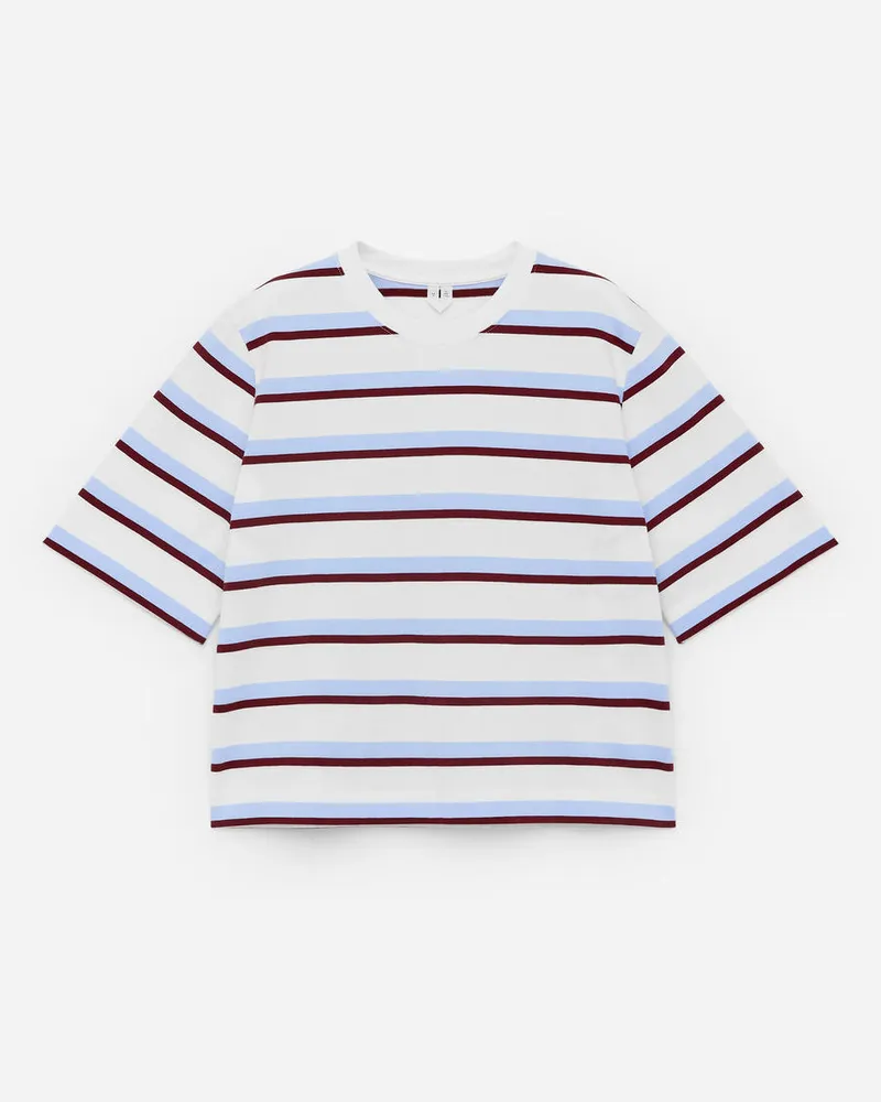 Arket Alba Schweres T-Shirt - Blau|Weiß|Rot|Mehrfarbig Weiß