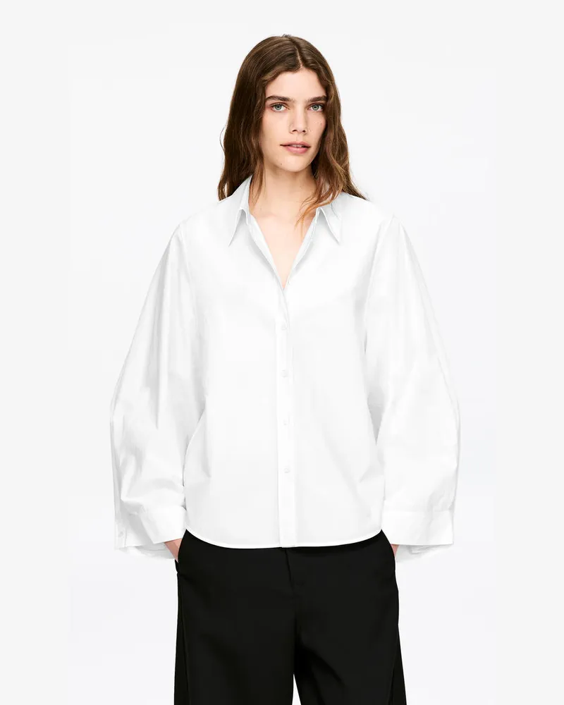 Arket Hemd Mit Weiten Ärmeln -Weiß Weiß