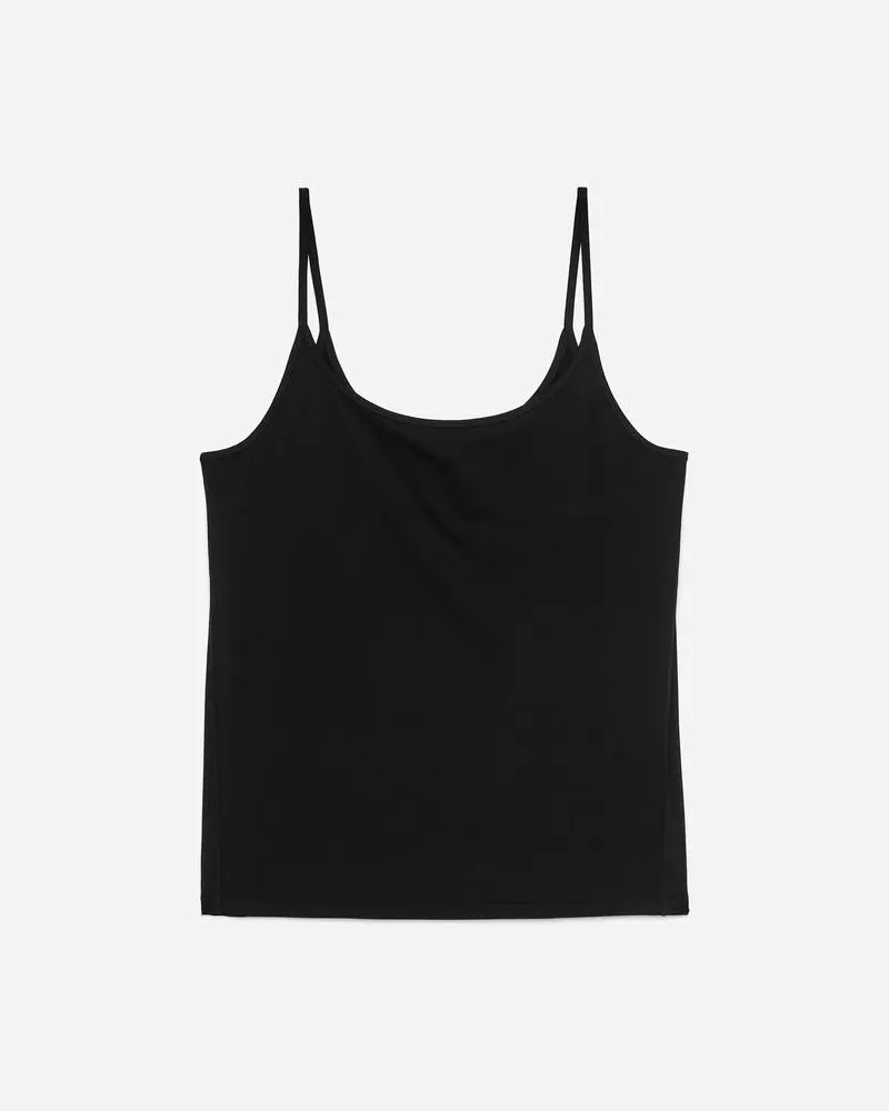 Arket Tanktop Mit Stretch -Schwarz Schwarz