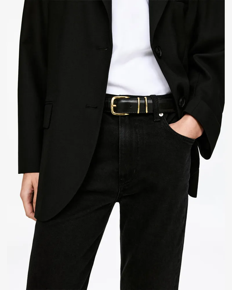 Arket Ledergürtel -Schwarz Schwarz