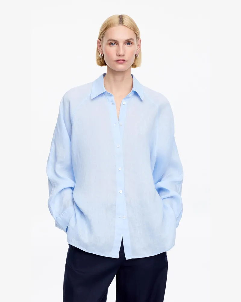 Arket Lockeres Leinenhemd -Blau Blau