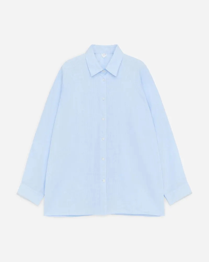 Arket Lockeres Leinenhemd -Blau Blau
