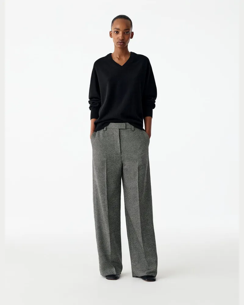 Arket Lockere Wollhose -Grau Grau