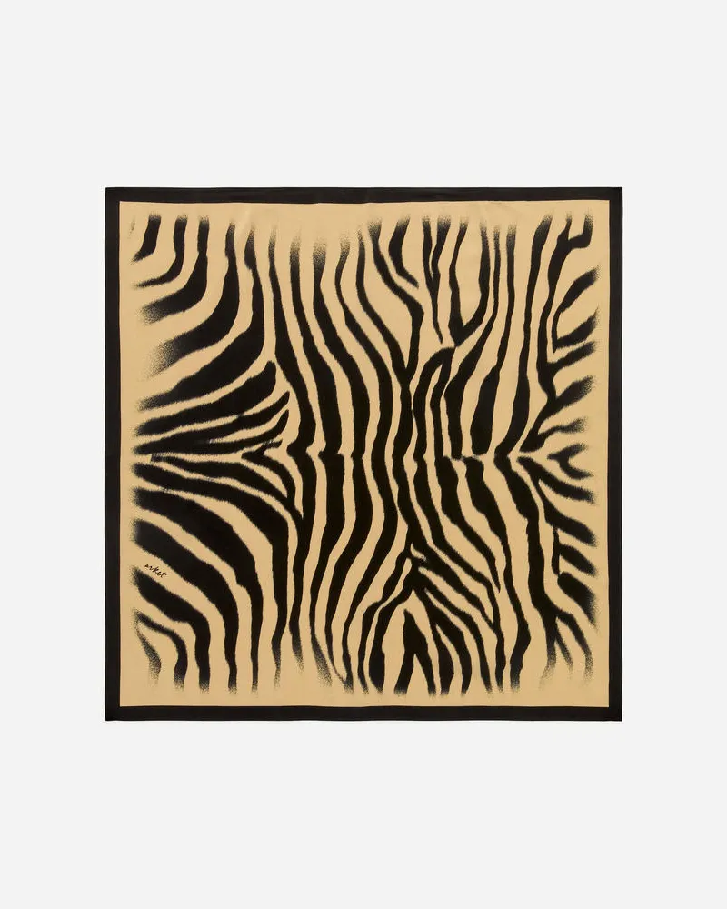 Arket Bedrucktes Seidentuch -Beige Beige