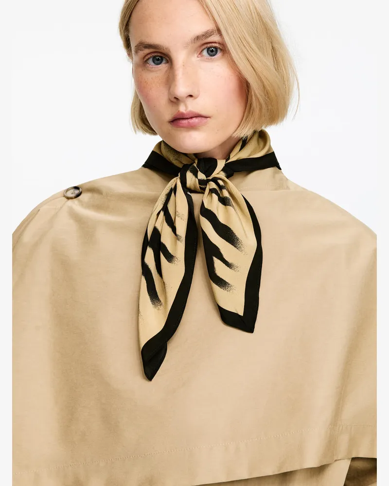 Arket Bedrucktes Seidentuch -Beige Beige