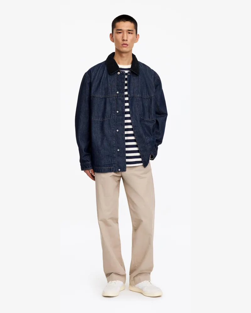 Arket Jeansjacke Im Railway-Stil -Blau Blau