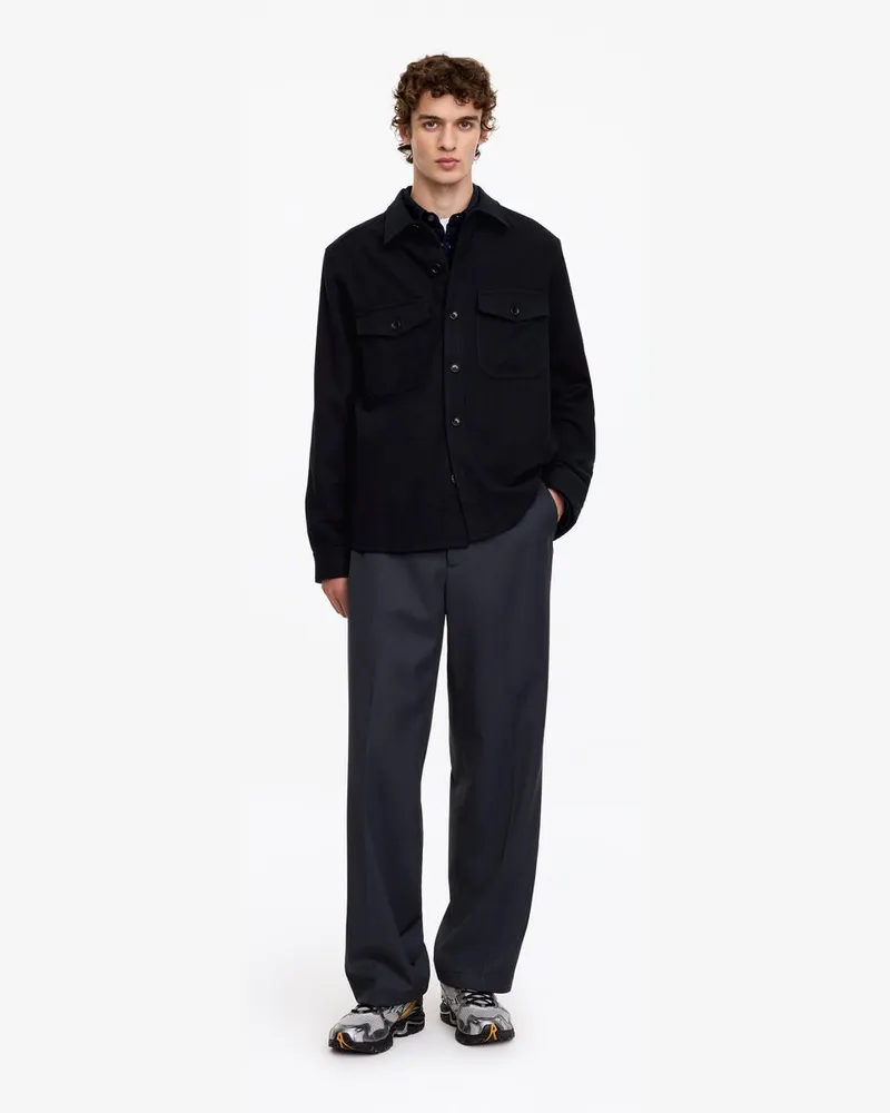 Arket Overshirt Aus Wollmischung -Blau Blau